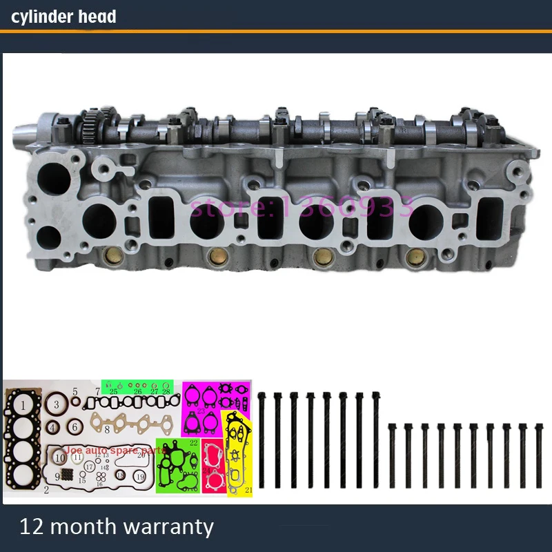 1KD 1KDFTV complete Cylinder head assembly full gasket bolt for Toyota Land Cruiser 90 120 Dyna 150 Hilux Fortuner 3.0 TDI