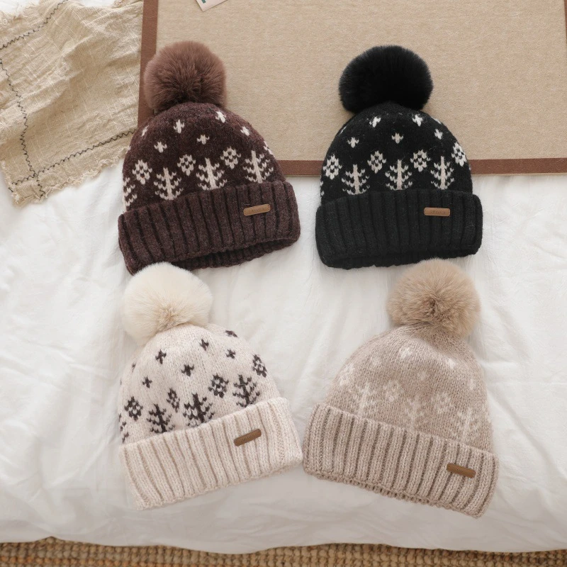 

Зимние шапки для женщин, теплая вязаная шапка, утолщенная ветрозащитная шапка, мягкая и уютная повязка на голову, уличный аксессуар для холодной погоды