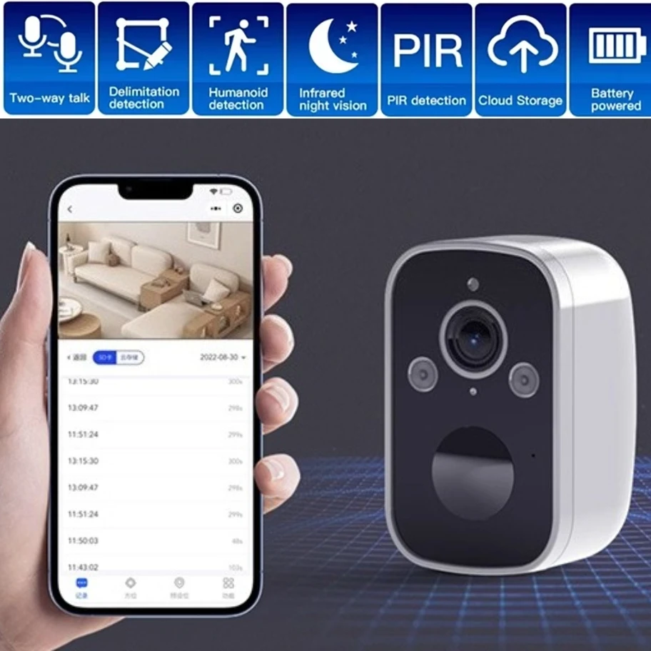 Waterproof Wireless Outdoor Wifi Solar Camera 2 Way Audio Webcam Night Vision Motion Detection Alarm House Surveillance Cameras