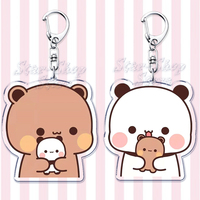 Super Cute Bubu Dudu Keychains Baby Yier Bear Panda Keyring for Accessories Bag Key Chain Jewelry Fans Couple Love Fans Gifts