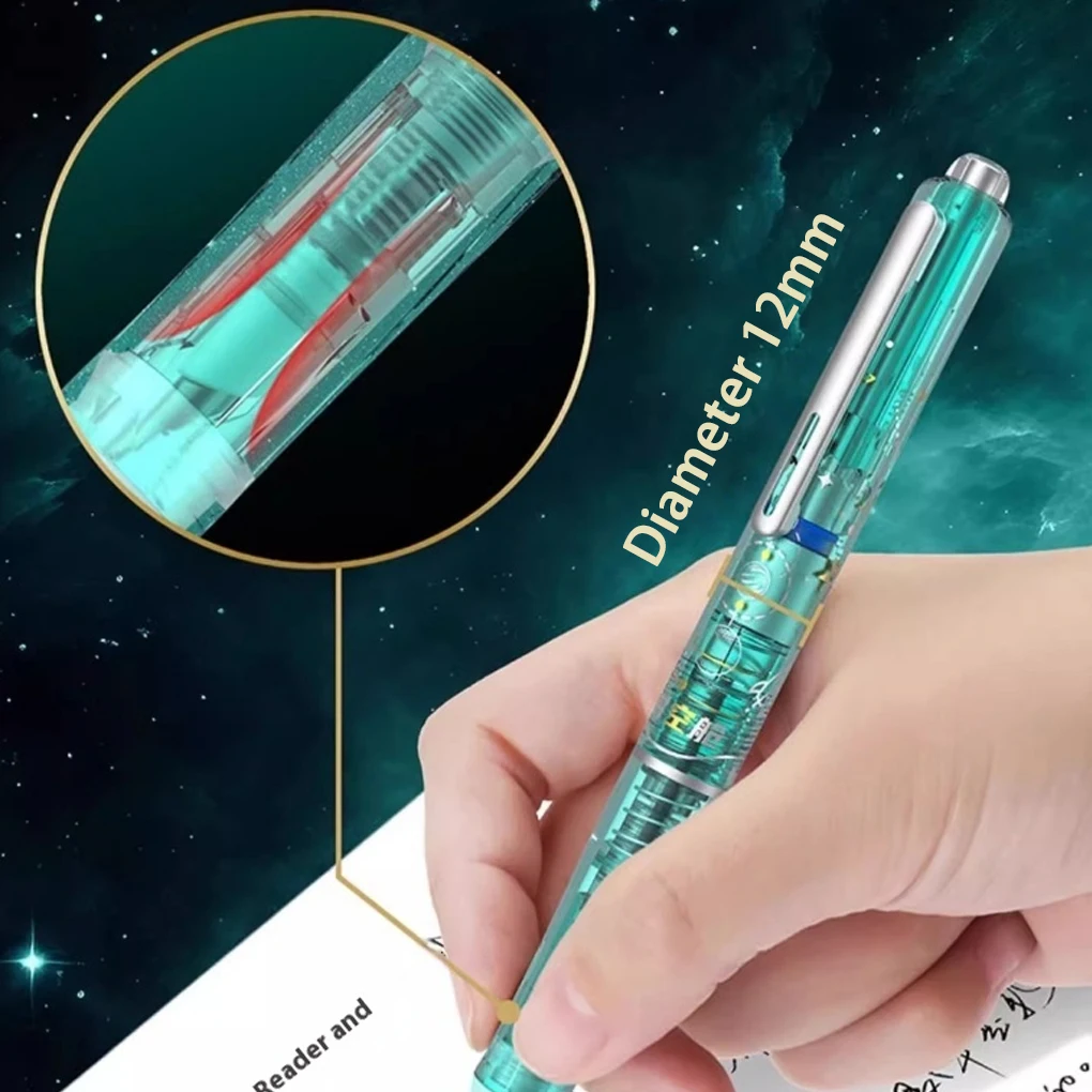 قلم حبر قابل للسحب من النوع الدفع Ds7158 قلم تجريبي مع تقنية المقصورة الصغيرة ممارسة الكتابة بدون حبر #4