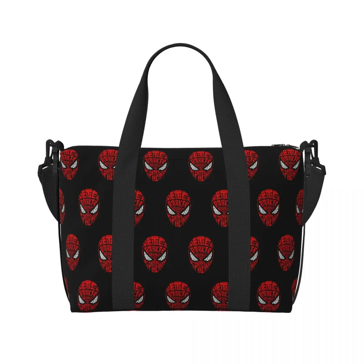 

Custom Spider Man Tote Bag Women Large Capacity Superhero Anime Beach Gym Shoulder Travel Bag