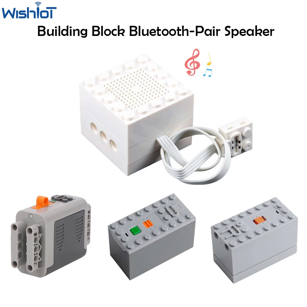 Building Block Bluetooth-pair Speaker Sound Brick Creative Sound Music Play MOC Car Train Music Box Modificate legoed-compatible