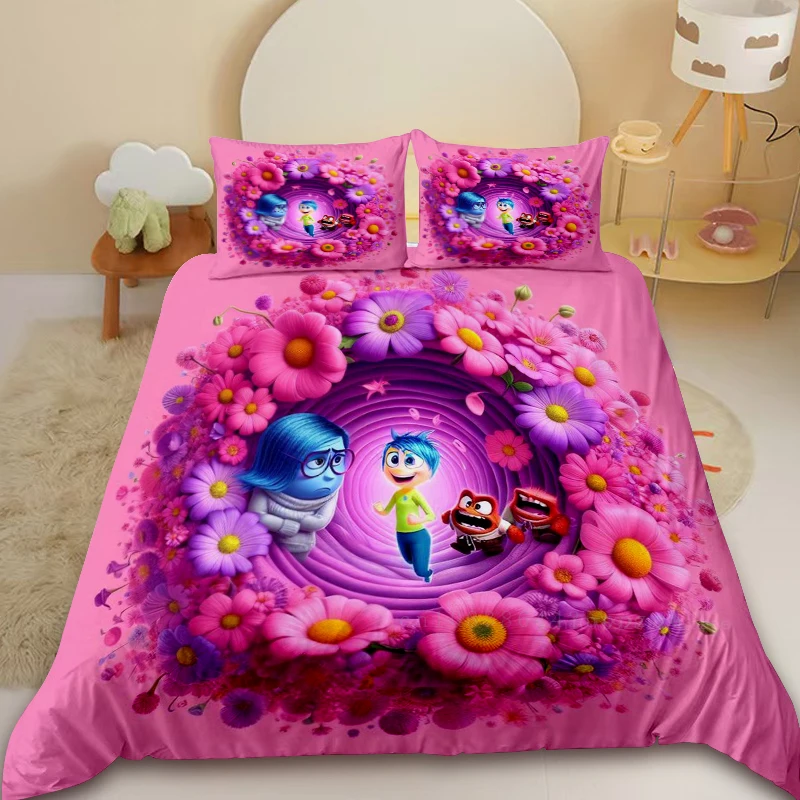 Duvet Cover Inside Out Cartoon  Quilt Cover Bedding Set Children Queen King Size Children's Holiday  Boy Girl Gift