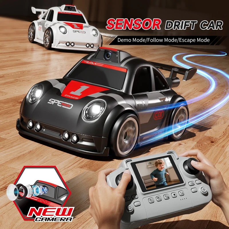 2026 New 6L RC Camera Car Follow / Escape Dual Mode Lights & Sound Screen Control Drift Car Smart Induction Children's Toys Gift