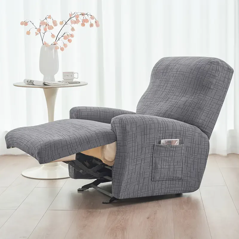 1 Seater Jacquard Stretch Recliner Sofa Cover Split Design Armchair Chair Covers  Anti-dirty Sofa Covers Protector Home Decor view 6