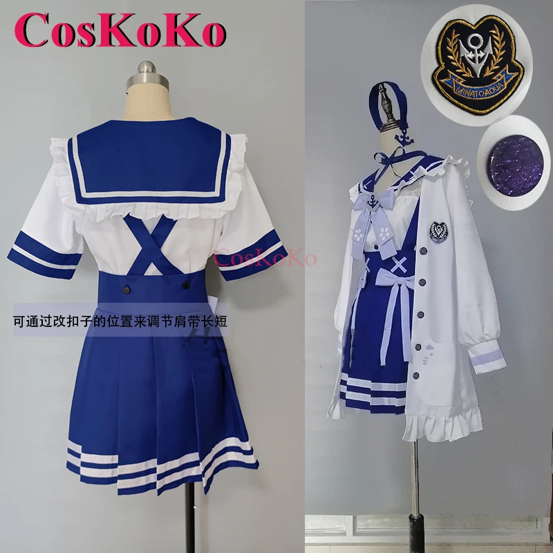 CosKoKo Minato Aqua Cosplay Anime VTuber Hololive Costume Sweet Lovely Nifty Uniform Women Halloween Party Role Play Clothing