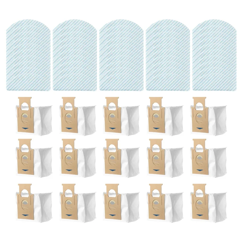 BTCL 65 Uds para Ecovacs Deebot Ozmo T8 T8 +/ T8 AIVI T9 AIVI / N8 Pro/ N8 Pro + piezas de Robot aspirador paño de mopa desechable bolsa de polvo