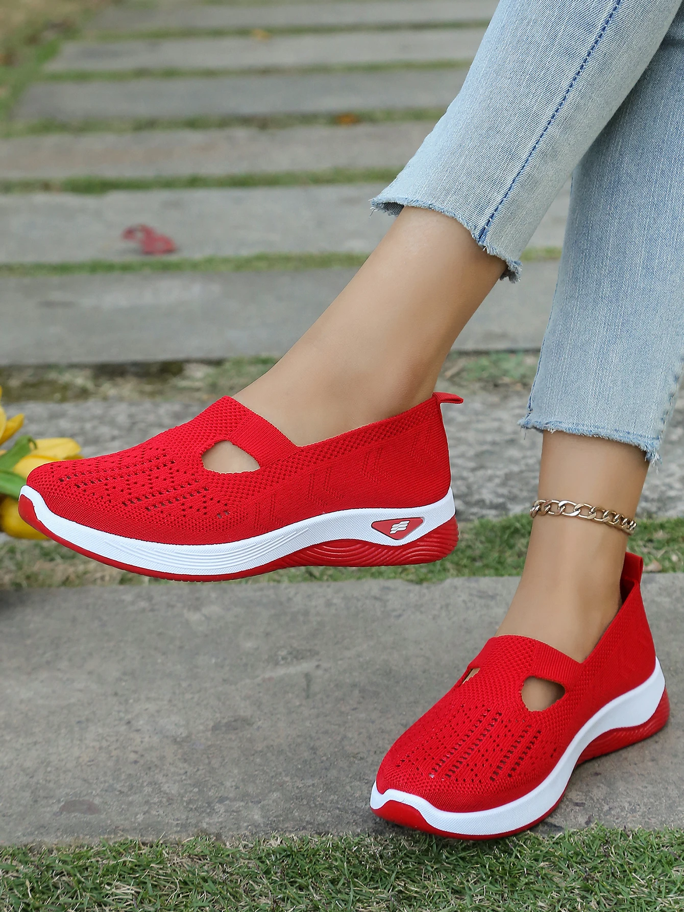 Damen-Sneaker, atmungsaktive Schuhe, Mesh-Low-Top-Schuhe mit weicher Sohle, leichte Damenschuhe, Sommerschuhe für Damen, Schuhe mit kostenlosem Versand – Detail 6