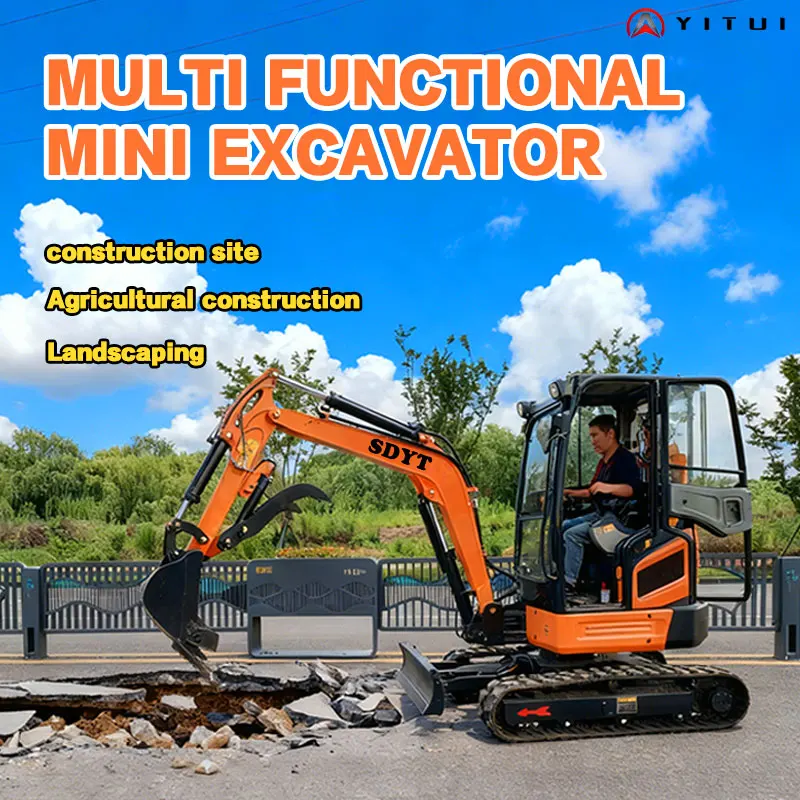 

Series Of Customized Hydraulic 3 Tons Small Excavator Folding Arm Low Noise Strong Engine Planning Greening Project