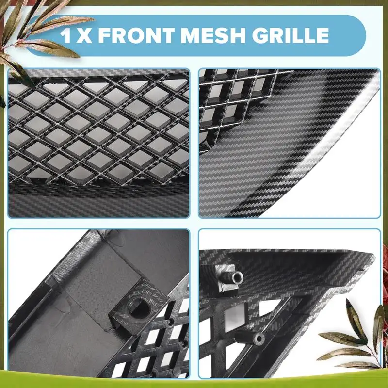 

Portable For Honda Civic EM2 ES1 JDM Carbon Fiber Front Bumper Hood Mesh Grille Grill