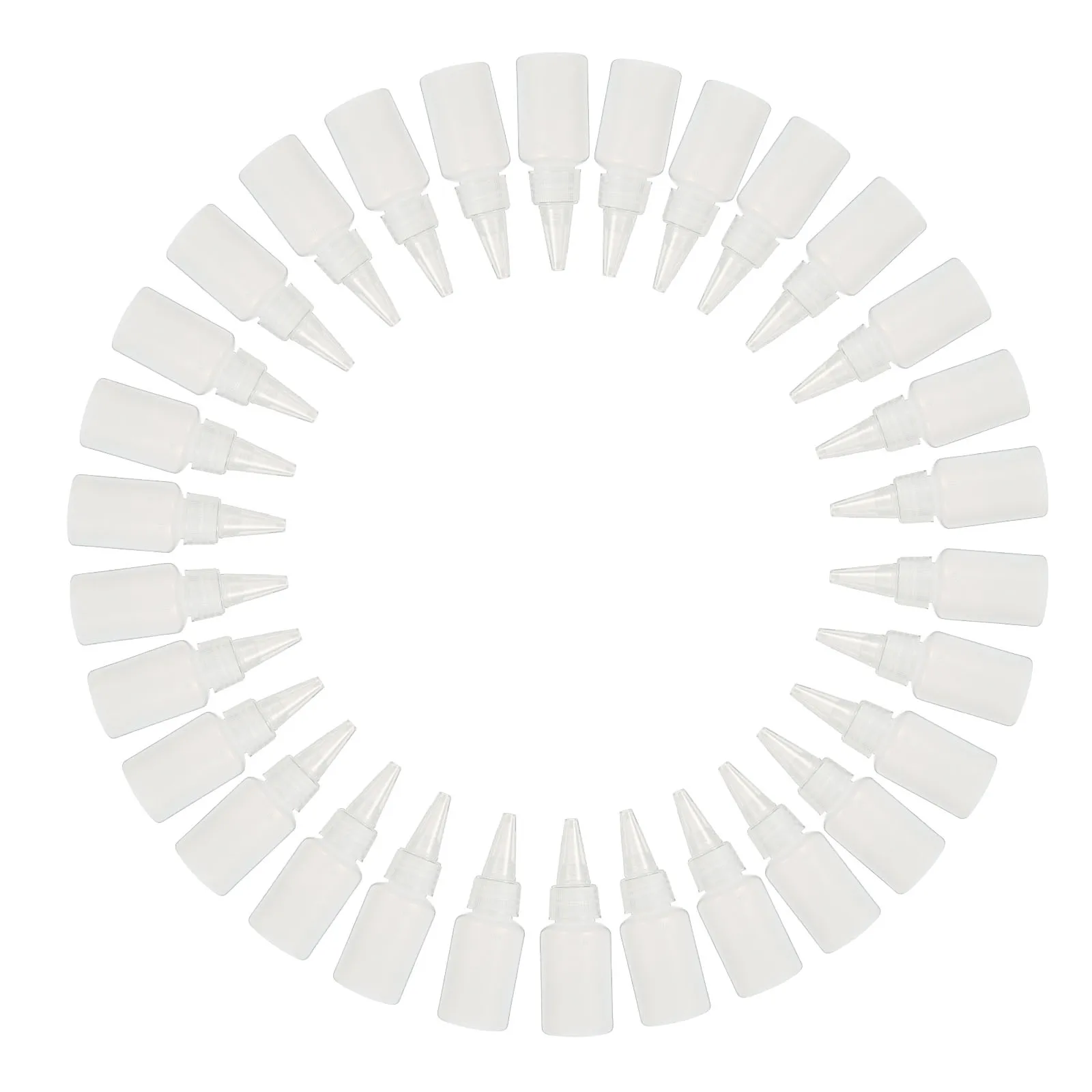 

30pcs Sharp-mouthed Bottles Squeeze Dispenser Liquid Seasoning Syrup Condiment Food Grade PE Plastic Easy