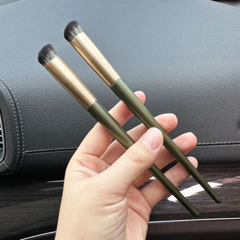 ディテールブラシ 指腹ノーズコンタリングコンシーラーブラシ コンターフェイスルースパウダーブラシ ポータブルメイクアップブラッシュビューティーツール
