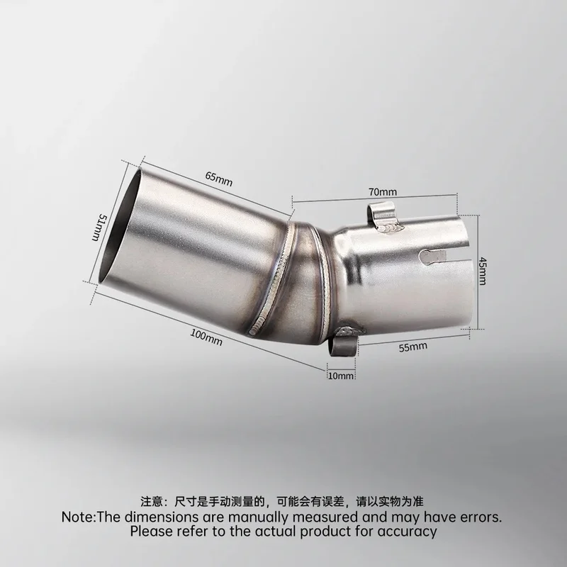 Stainless Steel Exhaust Middle Pipe For CFMOTO 450SR 450 SR 2023-2025 Motorcycle Modified Mid-Link Section Upgrade