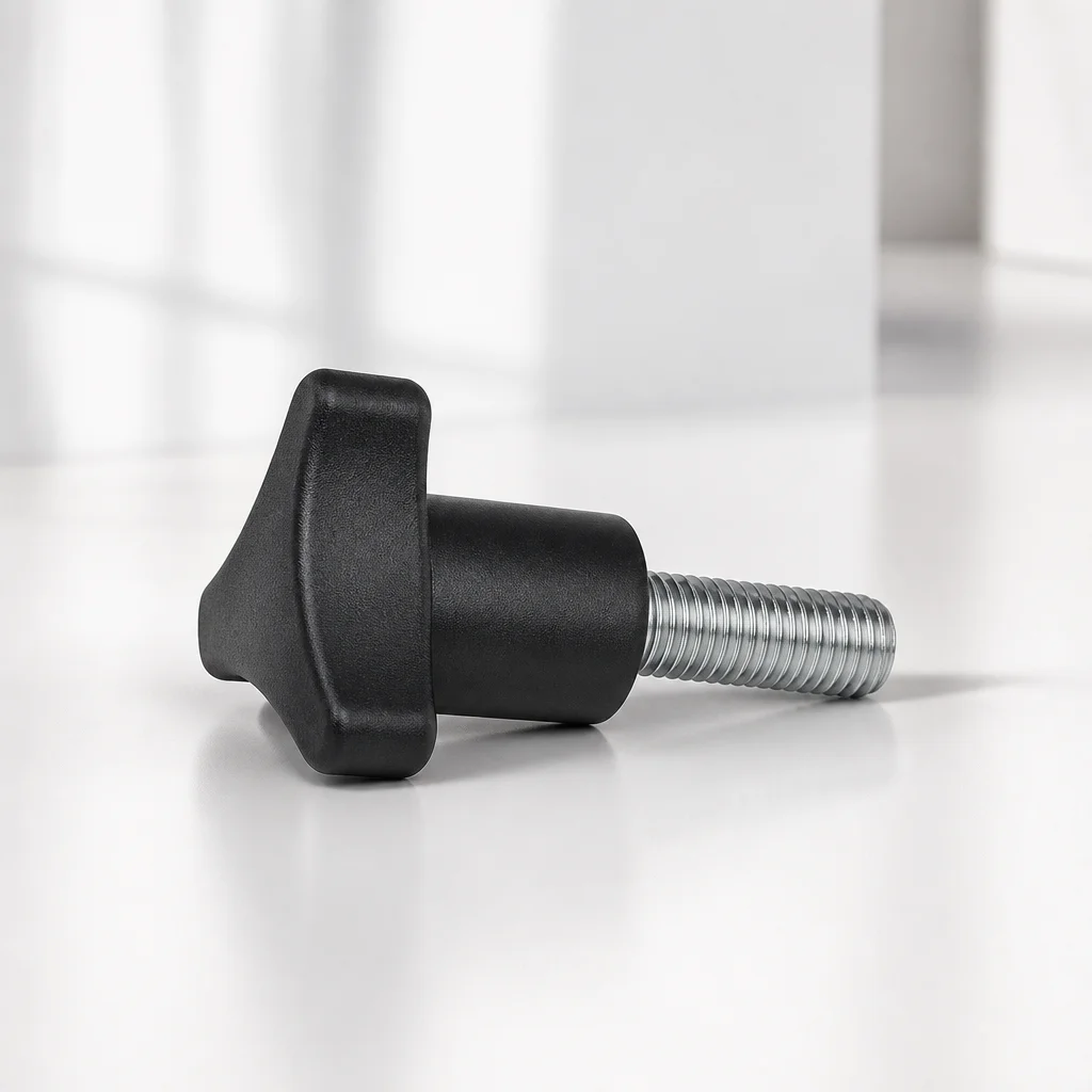 Yiqianyuan M4 M5 M6 M8 304 Stainless Steel Triangle Handle Hand Screw Bakelite Arc Knob Rotating Rubber Head Bolt