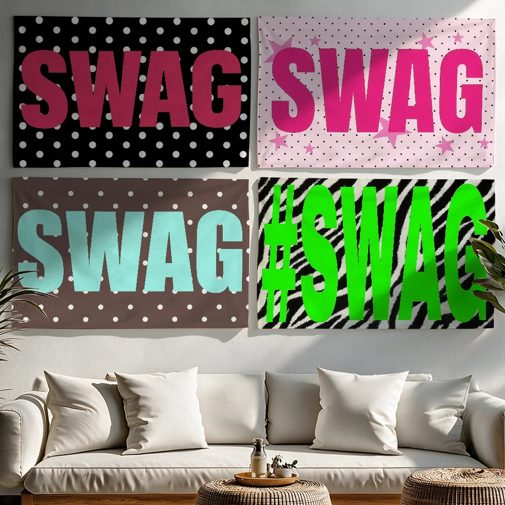 Polka Dot S-SWAG flag Tapestries Outdoor Parties Bedrooms Living Rooms Dorm Rooms Wall Decor Banners Gifts