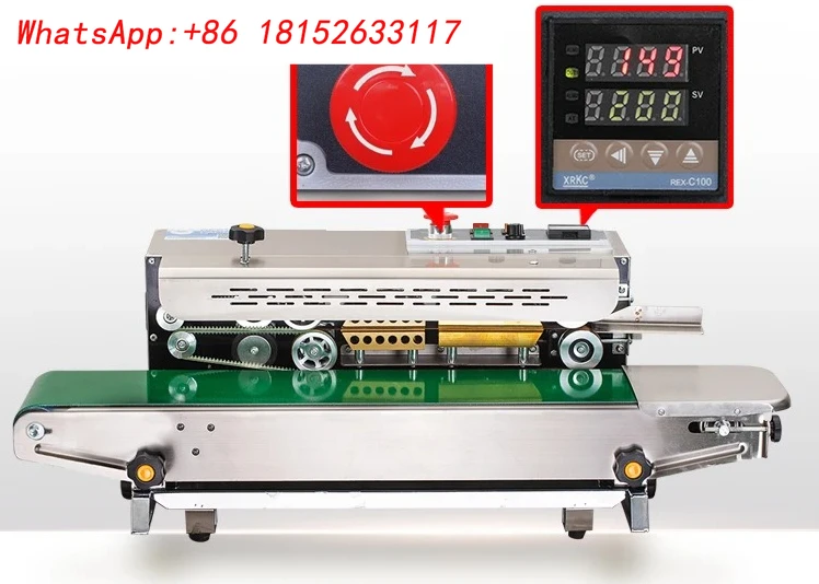 FR-880 ماكينة الختم الأوتوماتيكية قناع التلقائي الغذاء الألومنيوم احباط حقيبة ماكينة الختم المستمر مستطيلة 6x12 مللي متر ملم