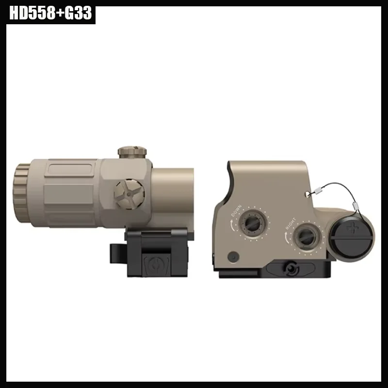 Eot * ch 558 G33 المكبر المجسم نطاق البصر للطي الجانب الوجه G33 3X مكبرات ل 558 556 553 التكتيكية منعكس Riflescope