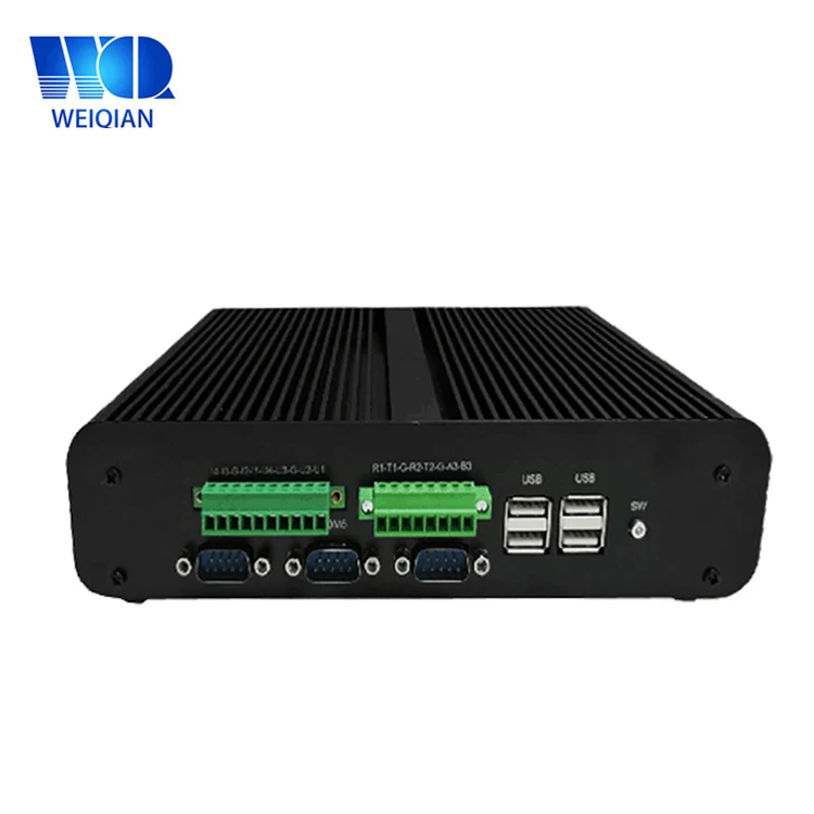 I7-7500 Industrial PC Computer 6 COM 2 LAN Industrial Mini PC Support WiFi/4G LTE 2 LAN Industrial Mini PC