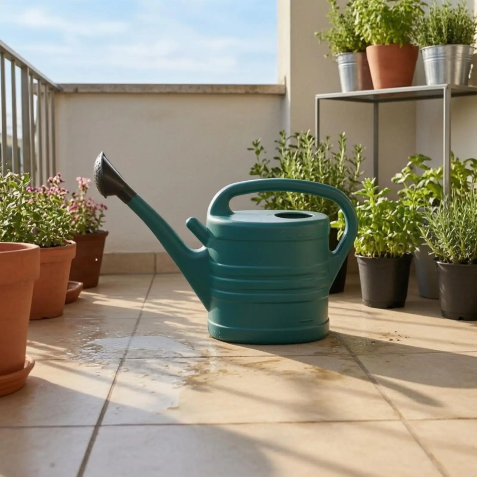 Heavy Duty Watering Can with Long Spout Sturdy Watering Can with Rose Precision view 4