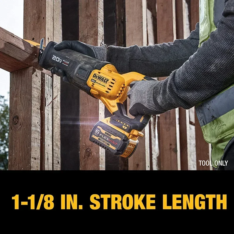 DEWALT DCS386 Cordless Reciprocating Saw 20V MAX FLEXVOLT Advantage Brushless Motor Speed Adjustable Electric Saber Saw Machine