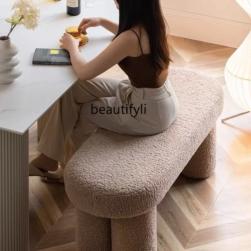

smt03 Household Shoe Changing Stool Bedroom Bed End Stool Light Luxury Sofa Stool Cloakroom Bench