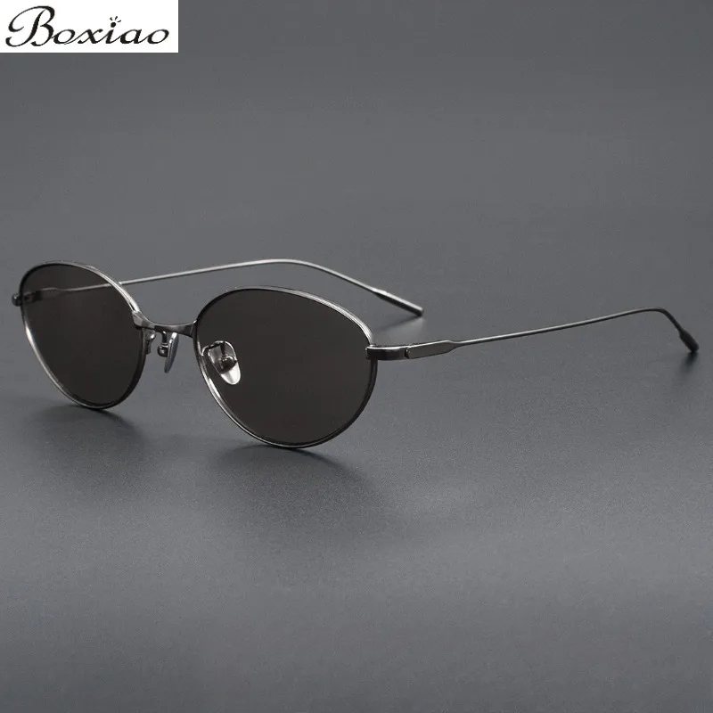 FK003 Retro Oval Narrow Frame Sunscreen Sunglasses Female 2025 New Advanced Anti-ultraviolet Sunglasses Male Travel Sunglasses
