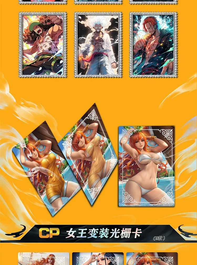 One Piece Cards The Straw Hat Pirates Nami Luffy Zoro SP Diamond Inlaid Card PR Battle Mirror Card CP Grating Collection Cards