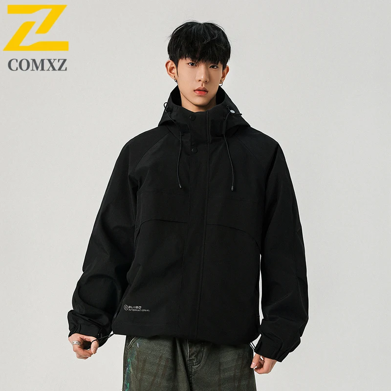 

Men's Casual Jacke Spring Autumn Windproof Waterproof Camp Travel Workwear Hooded Coat Mountaineering Sports Stormtrooper Jacket