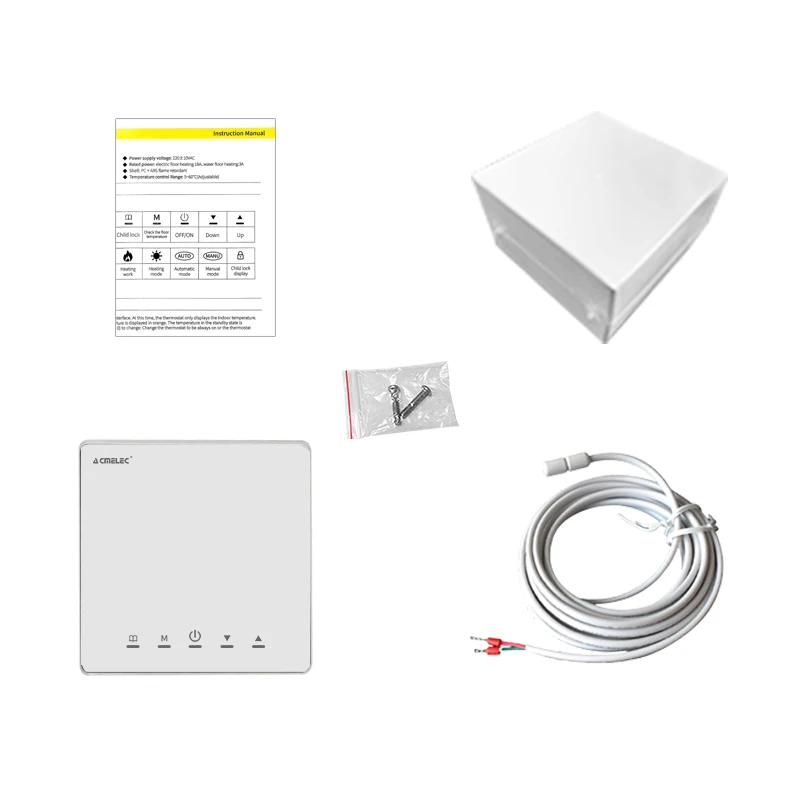 Pengatur suhu termostat cerdas WiFi, tombol sentuh lembut untuk air/lantai listrik, pemanas air/Gas