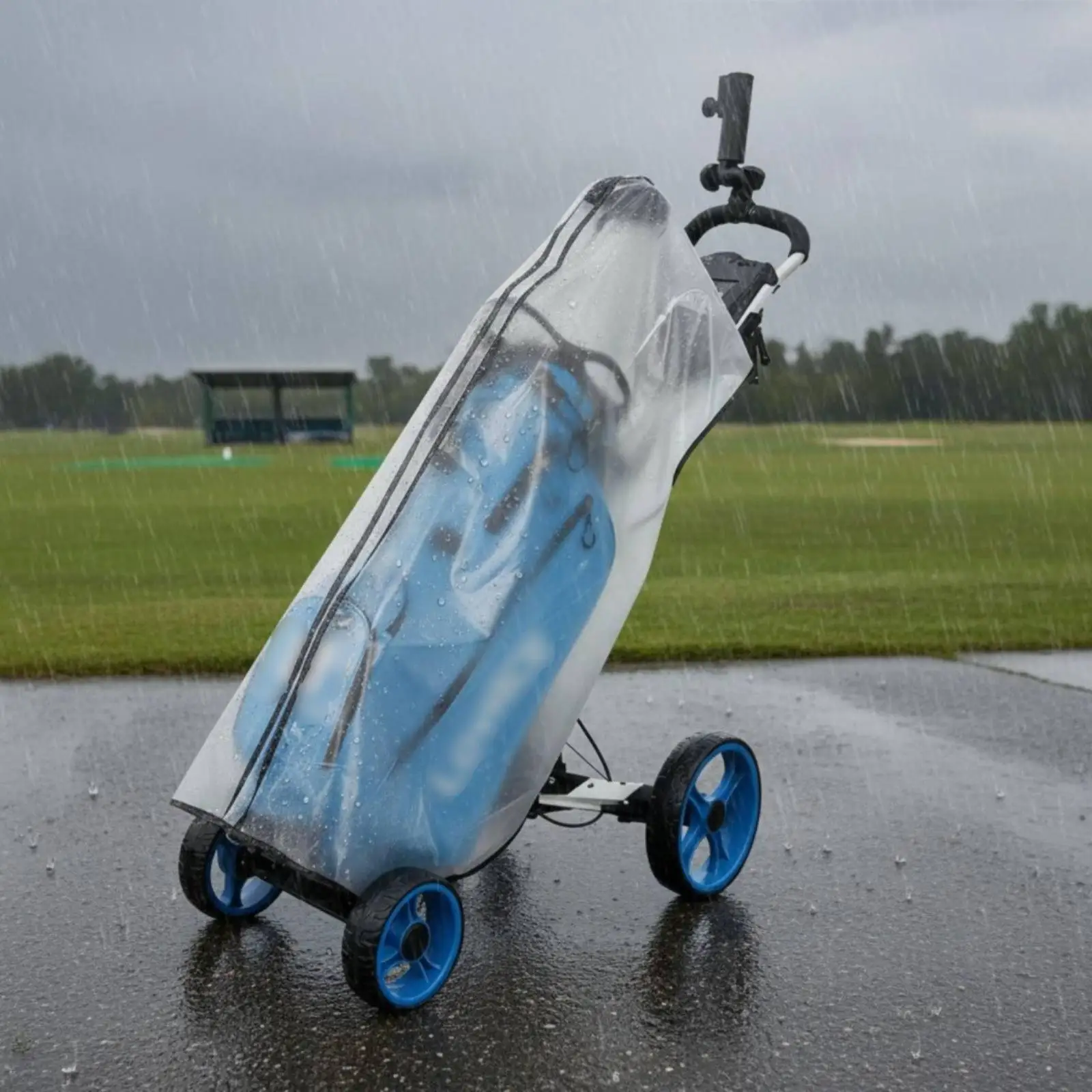 Frosted Golf Equipment Cover Adjustable Hook and Loop Golf Bag Air Cover Dustproof Shield for Outdoor and Tournament Use