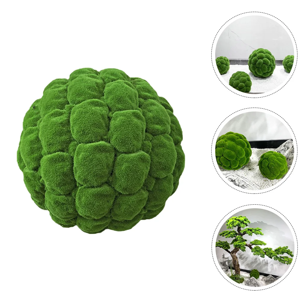 

Beautiful Flocking balls Decorative Bowl Fillers Faux Moss Ball Aquarium Table Centerpiece Decor Ball Decoration,preserved