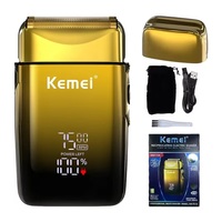 Kemei TX10 New Electric Shaver with LED Display Screen Rechargeable Hair Beard Razor Bald Head Shaving for Men