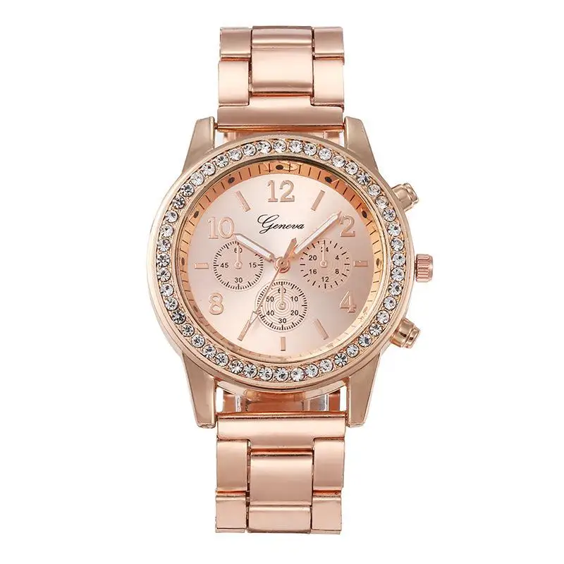 Luxury Business Steel Strap Ladies Gift Set Fashionable Hundred Quartz Watch Bracelet Two Pieces