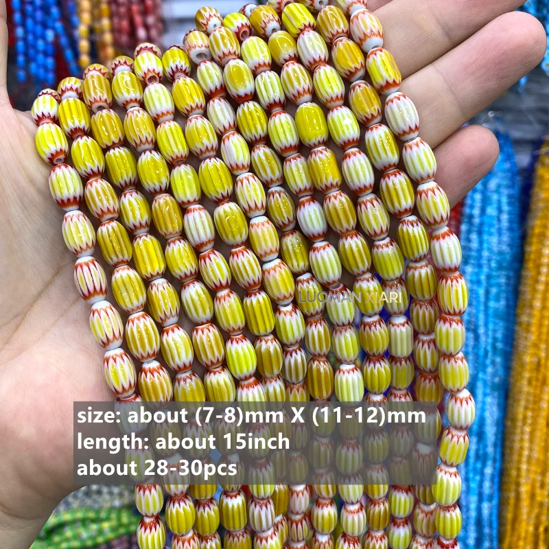 Großhandel 4 6 8mm Quadratische Handgefertigte Farbige Lampwork-Abstandsperlen für Schmuckherstellung DIY Armband Charms Zubehör 15'' – Detail 10