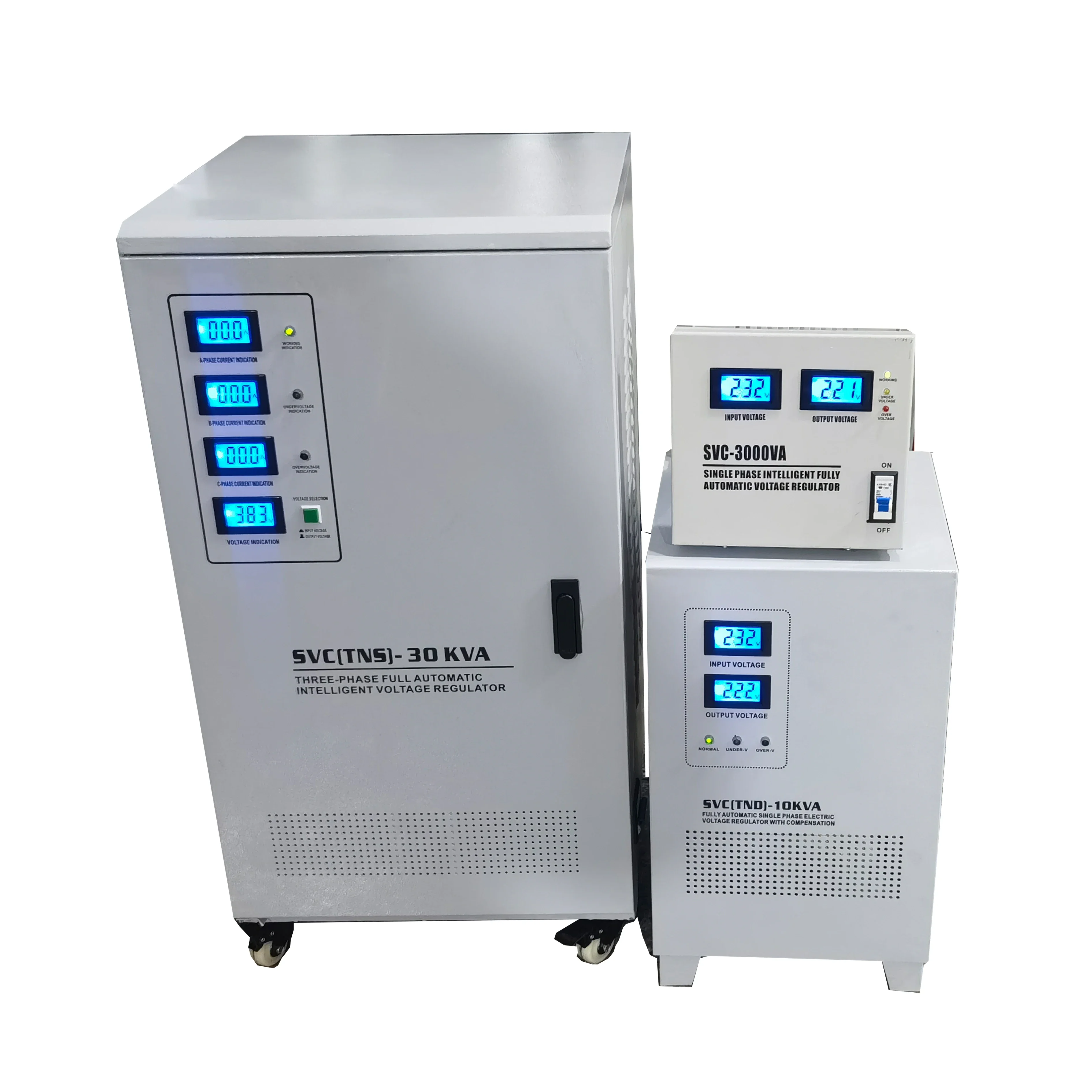 10KVA 20KVA 30KVA Single Phase AC Voltage Regulator Automatic Voltage And Frequency Stabilizer