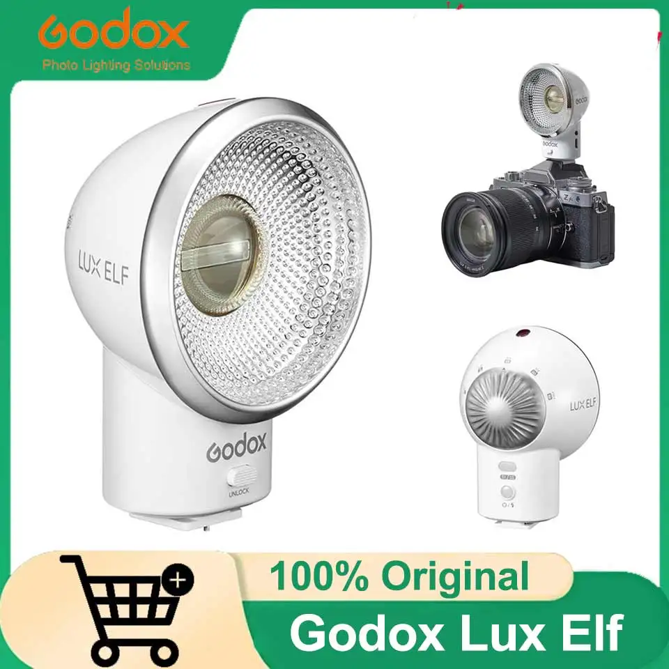 

Godox Lux Elf Ретро-вспышка для камеры Встроенная литиевая батарея 7,4 В 350 мАч для камеры Canon Sony Nikon Fuji Olympus