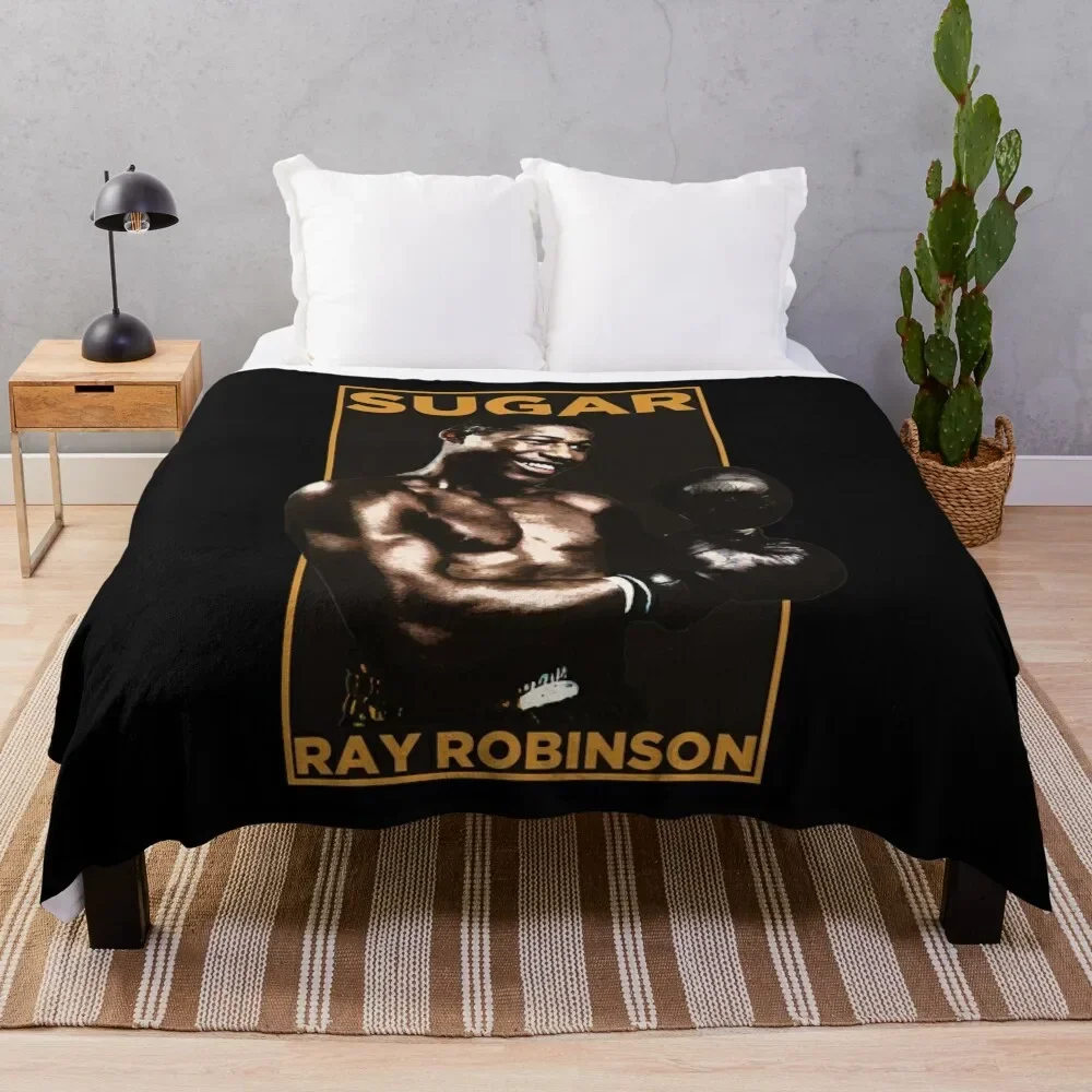 Sugar ray robinson t-shirt Throw Blanket Decorative Throw Large Warm Blankets