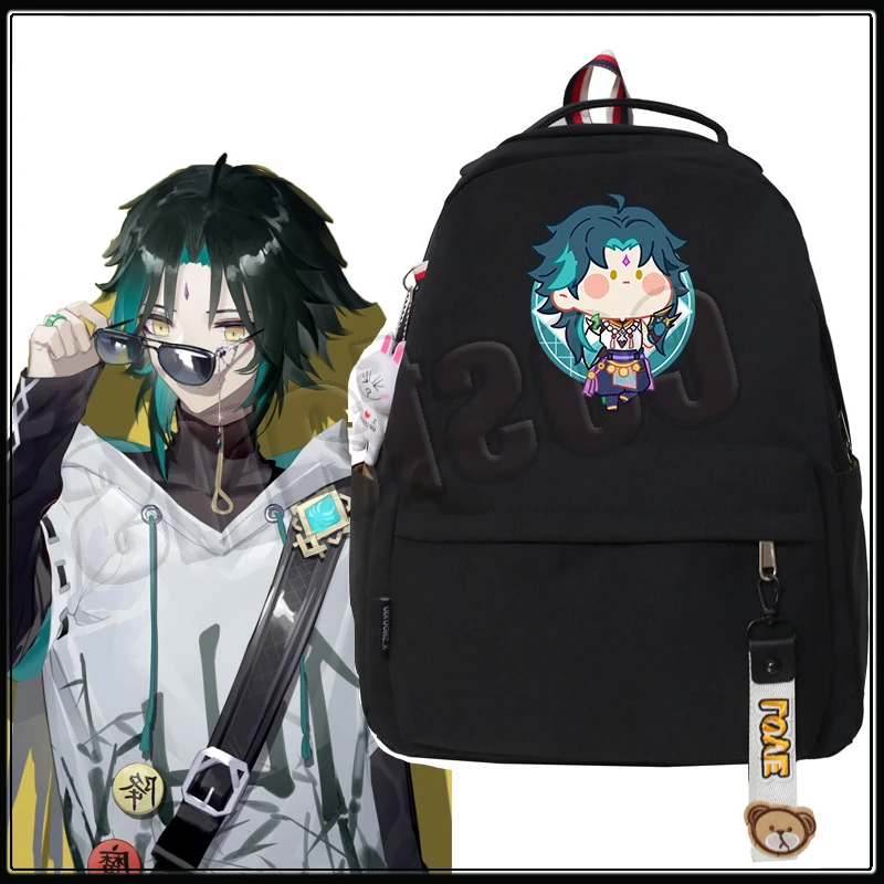 

Game Fashion Backpack Shoulder Bags Genshin Impact cosplay Xiao Zhongli cos School Bag Mochilas Student Backpack astronaut Gifts