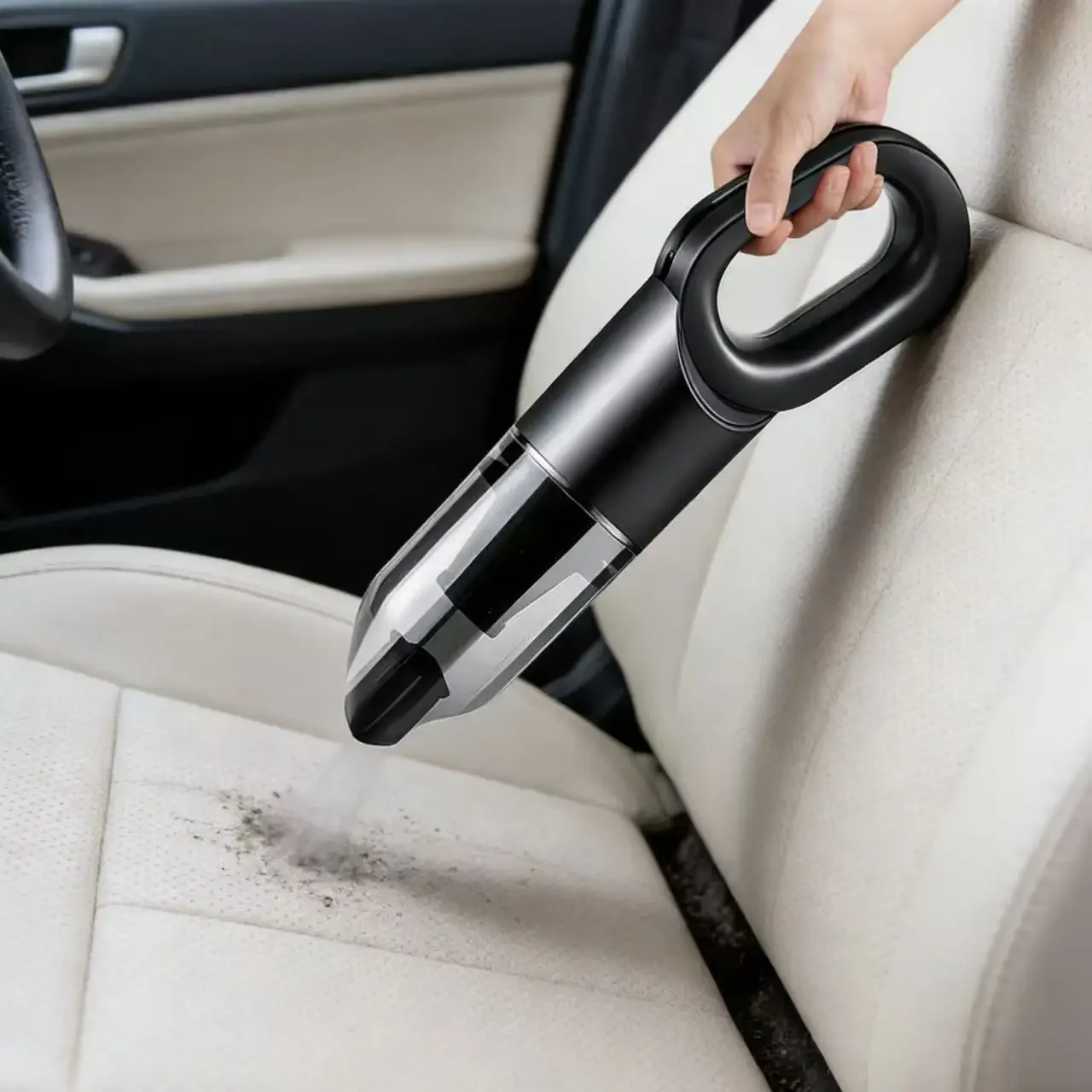 

Беспроводной автомобильный пылесос: миниатюрный ручной пылесос с высокой мощностью всасывания и мощным мотором, для удаления клещей, двойного назначения для автомобиля и дома