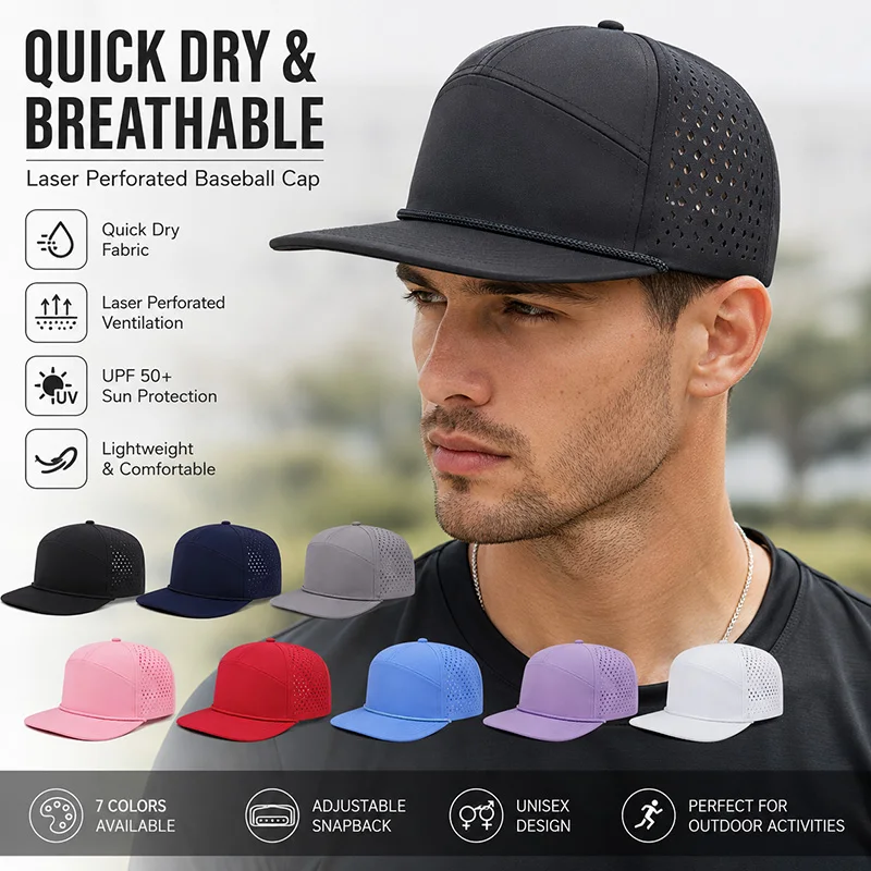 Schnelltrocknende Herren-Sonnenhüte Mesh Sommer Damen Snapback Hut Erwachsenen-Baseballkappe Outdoor Teenager Hip-Hop Hüte