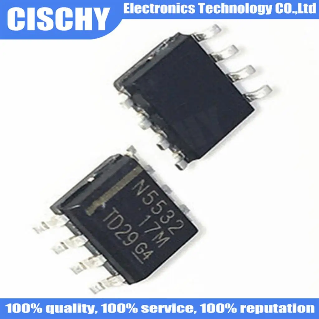 10PCS/lot NE5532DR SOP8 NE5532 N5532 5532DR SOP-8 In Stock