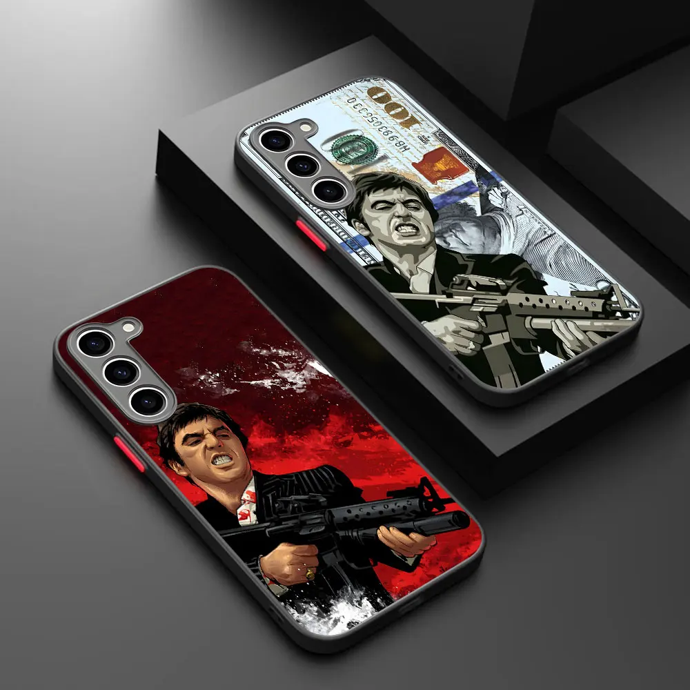 T-Tony M-Montana S-Scarface Fashion Case for Samsung Galaxy Note 20 Ultra 5G 10 Plus 10Lite Matte Frosted Phone Cover J6 Plus