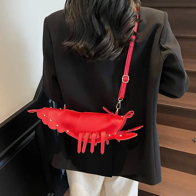 

Women cute simulation lobster small shoulder bag female creative personalized handbag