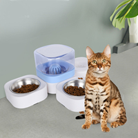 Pet Multifunction Automatic Feeder Cat Dog Water Fountain Multi‑bowl Design SupplyDrinking Fountain With Double Bowl