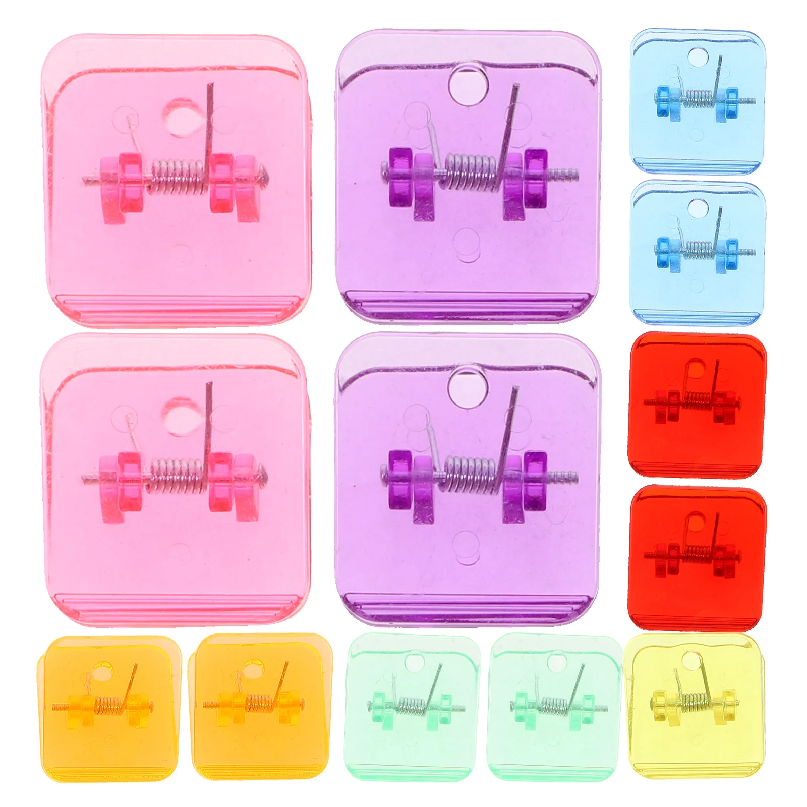 

14 Pcs Transparent Folder Home Accessories Multi-function Plastic Clip Metal Portable Clamp Sealing Work Paper