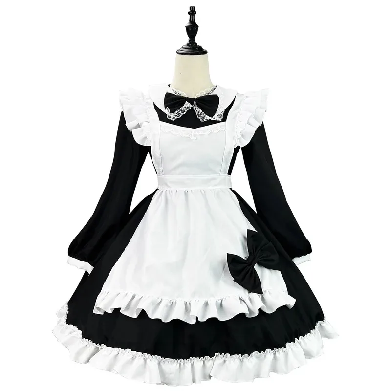 

2025 Halloween Role Play Women Girls Daily Suit Maid Cute Japan Style Outfit Housemaid Long Sleeves Cosplay Costume