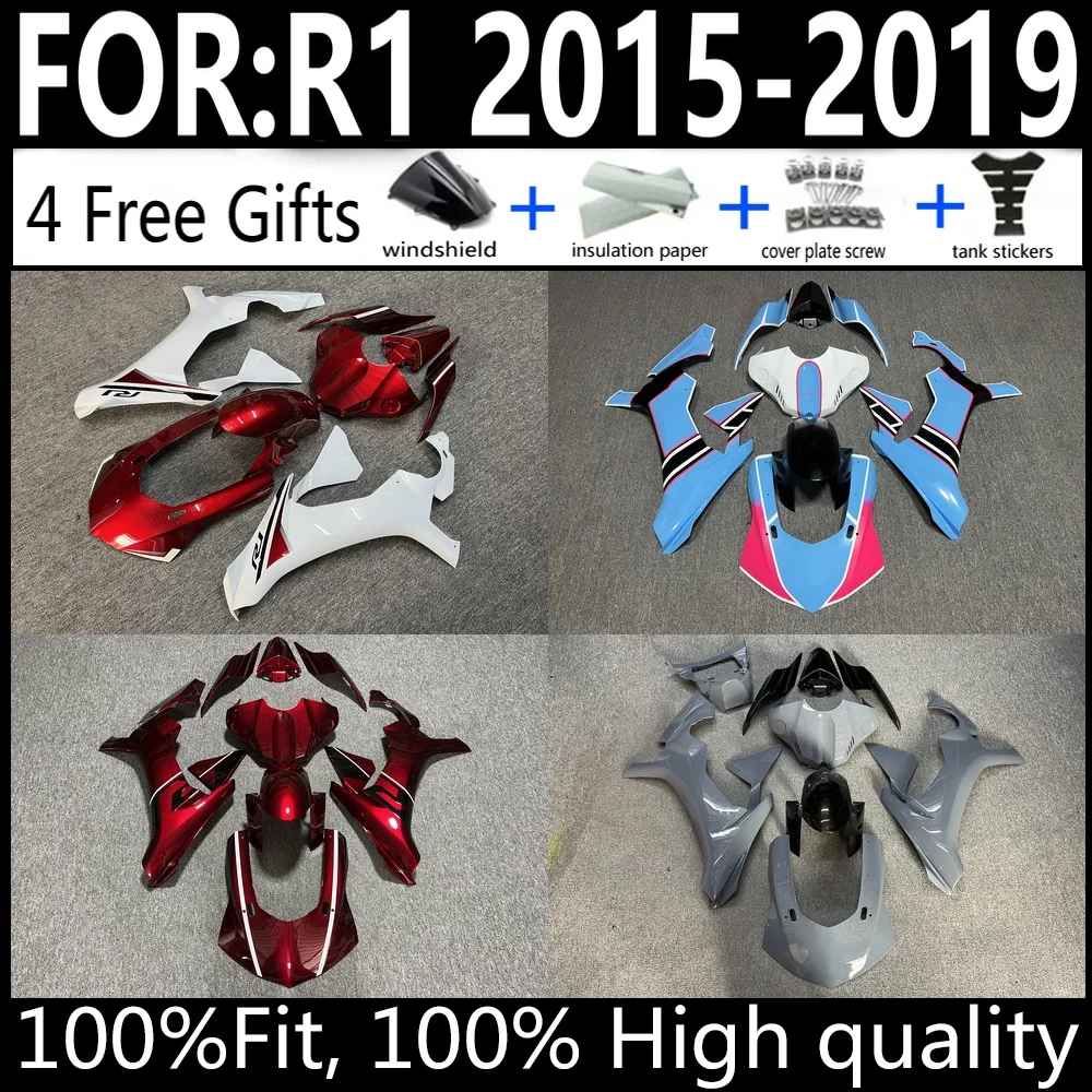 

Yamaha YZF R1 2015-2019 Motorcycle Fairing Kit 15-19 ABS Injection Plastic Bodywork Cowlings Set Full Body Replacement