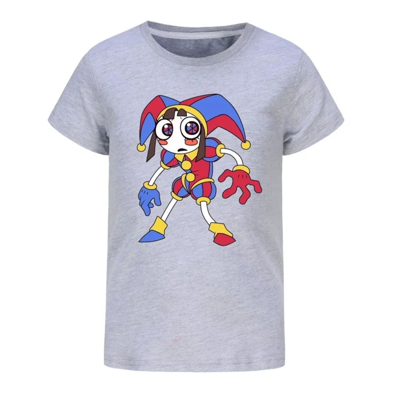 Mädchen Kleidung niedlichen digitalen Zirkus Pomni Cartoon Kinder lustige T-Shirts Baby Jungen T-Shirt Sommer Kurzarm Kinder Tops