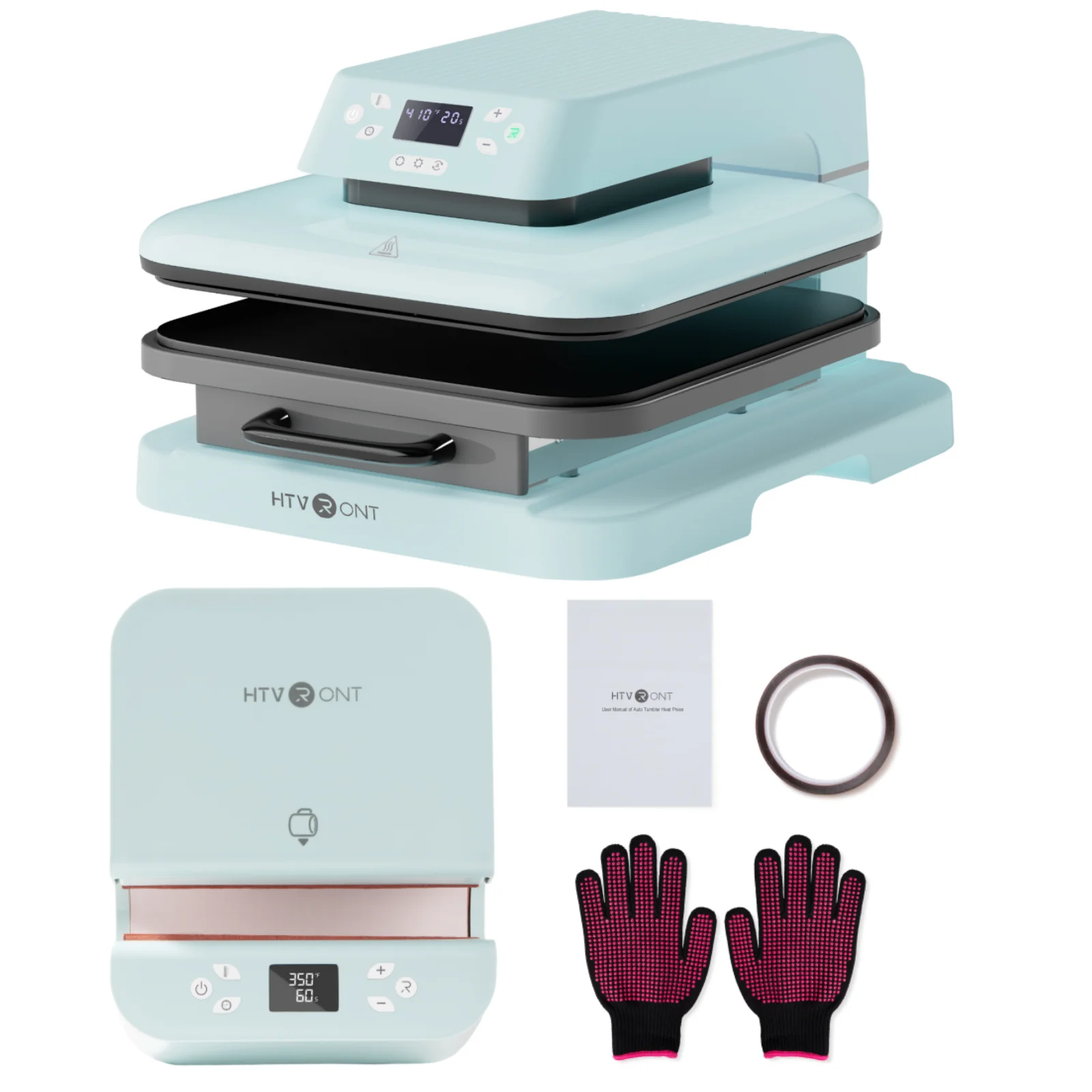 HTVRONT Auto Heat Press Machine for T Shirts 15x15 110V - Smart T Shirt Press Machine+ Auto Mug Tumbler Heat Press Machine